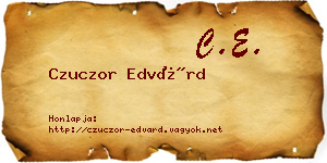 Czuczor Edvárd névjegykártya